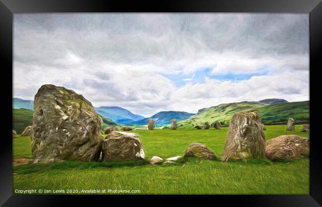 View From Castlerigg as Impressionist Art Framed Print by Ian Lewis