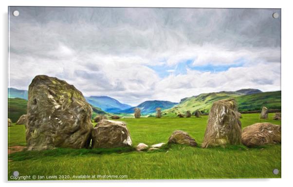 View From Castlerigg as Impressionist Art Acrylic by Ian Lewis