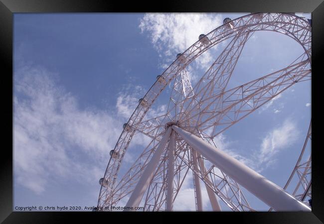 Melbourne Ferris Wheel Framed Print by chris hyde