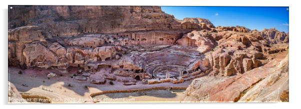 Amphitheater in Petra lost city Acrylic by Frank Bach