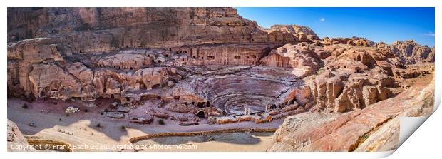 Amphitheater in Petra lost city Print by Frank Bach