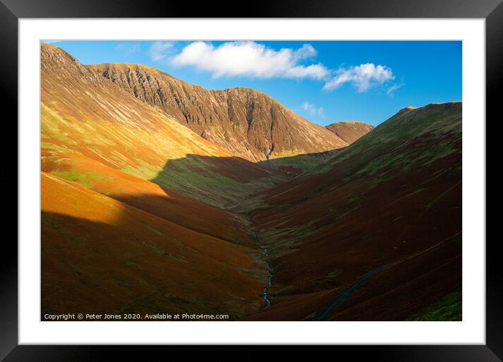 Newlands Valley, Lake District. Framed Mounted Print by Peter Jones