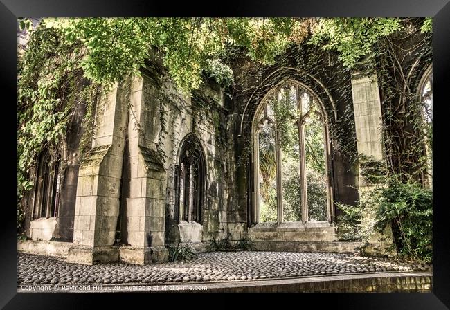 St Dunstan in the East Ruined Church Framed Print by Raymond Hill