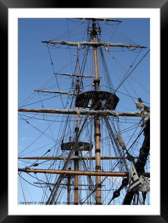 HMS Trincomalee  Framed Mounted Print by chris hyde