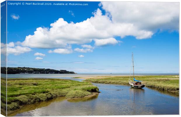 Red Wharf Bay Anglesey Canvas Print by Pearl Bucknall