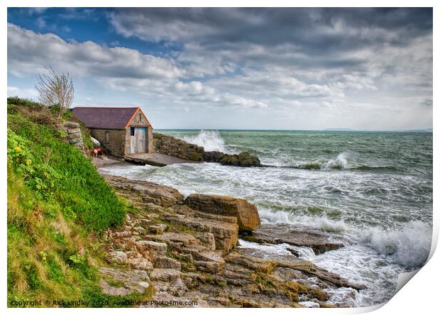 The Old Lifeboat Station Moelfre Print by Rick Lindley