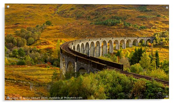 Glenfinnan Viaduct Acrylic by Jenny Hibbert