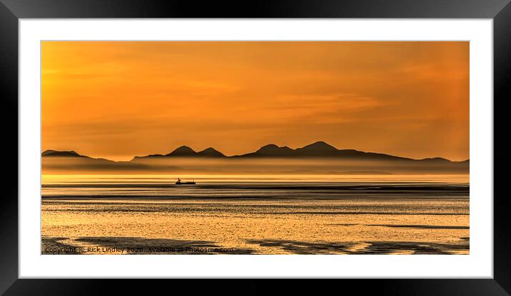 The Last Boat To The Isle Of Harris Framed Mounted Print by Rick Lindley