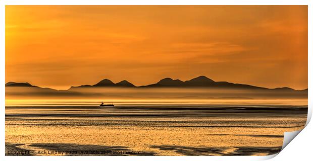 The Last Boat To The Isle Of Harris Print by Rick Lindley
