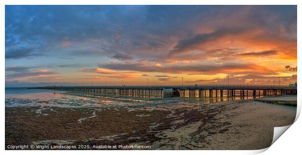 Ryde Pier Sunrise Panorama Print by Wight Landscapes