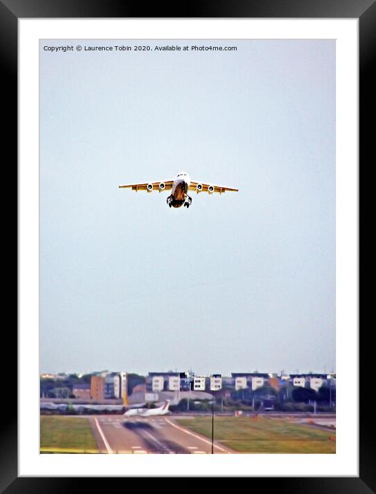 London City Airport Framed Mounted Print by Laurence Tobin