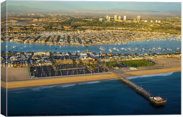 Newport Beach California  Canvas Print by Timothy OLeary