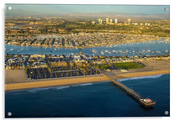 Newport Beach California  Acrylic by Timothy OLeary