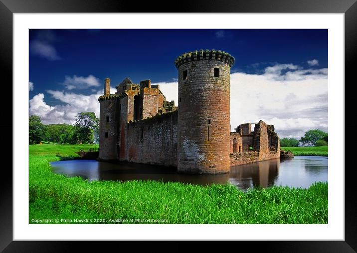 Caerlaverock Castle Framed Mounted Print by Philip Hawkins