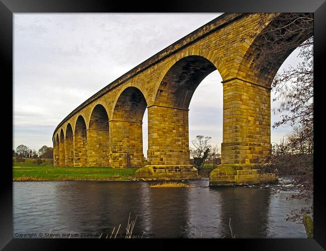 The Arthington Railway Viaduct Framed Print by Steven Watson