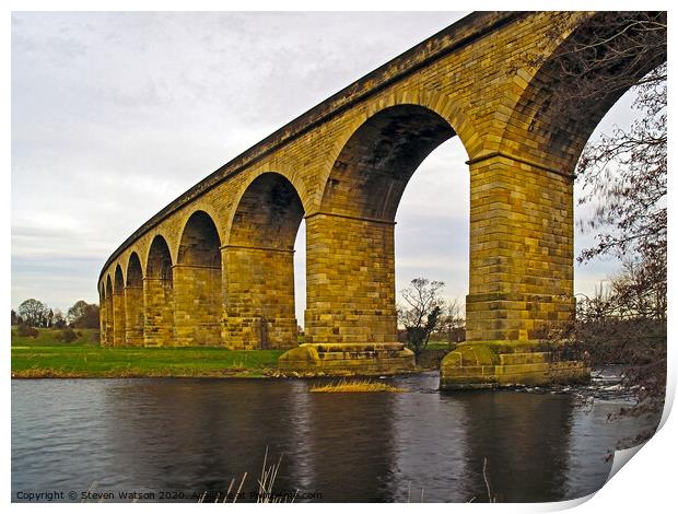 The Arthington Railway Viaduct Print by Steven Watson