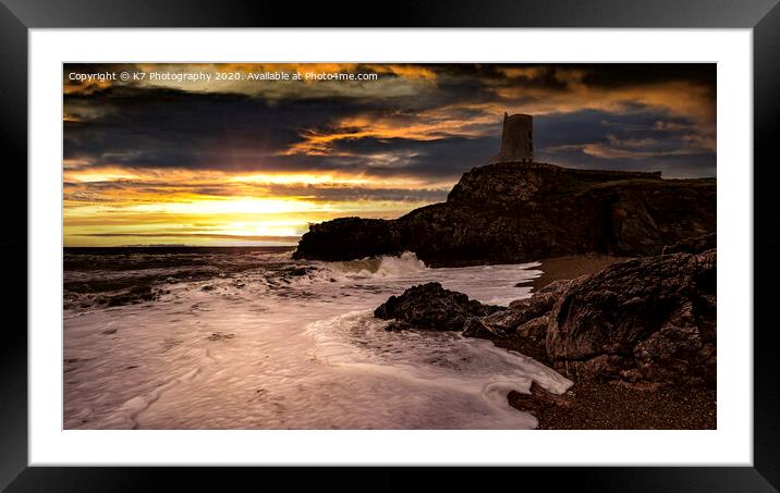 Romantic Llanddwyn Island Sunset Framed Mounted Print by K7 Photography