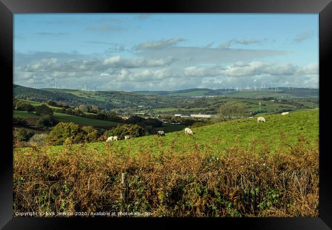 South Wales Landscape in autumn Framed Print by Nick Jenkins