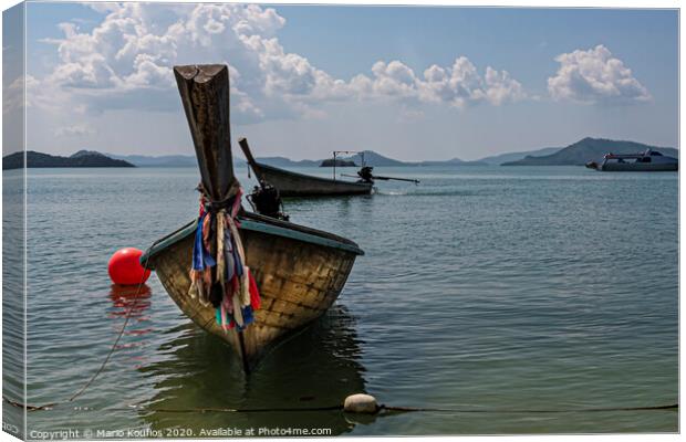 langkawi archipelago and typical boats. Andaman Sea. Malaysia. Canvas Print by Mario Koufios