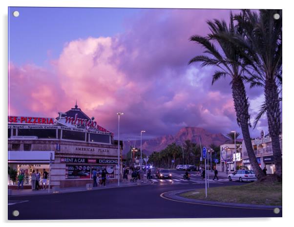 Amazing Tenerife Sunset Acrylic by Wendy Williams CPAGB