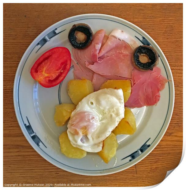 Ham, egg and chips Print by Graeme Hutson