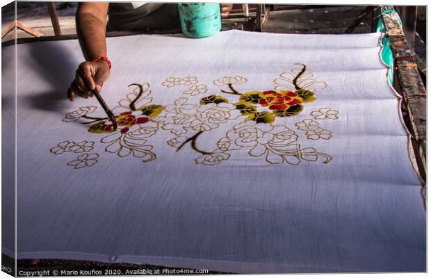the ancient technique of Malay batik art Canvas Print by Mario Koufios