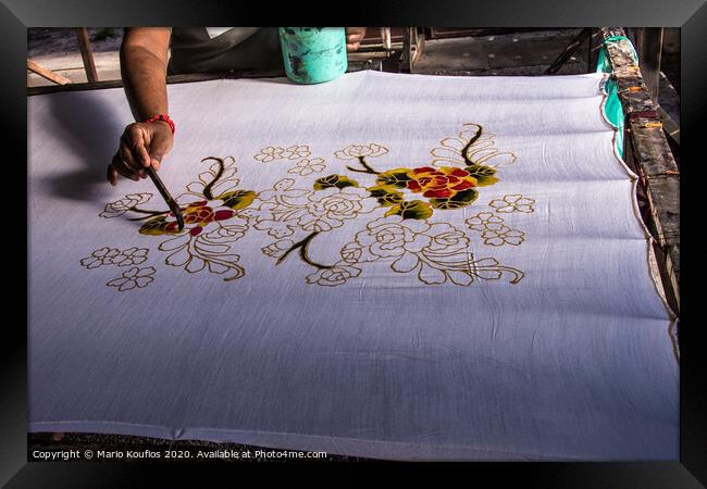 the ancient technique of Malay batik art Framed Print by Mario Koufios