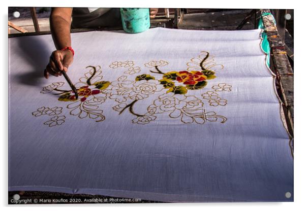 the ancient technique of Malay batik art Acrylic by Mario Koufios