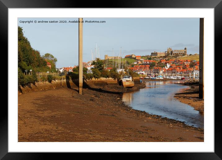 LOW WHITBY Framed Mounted Print by andrew saxton