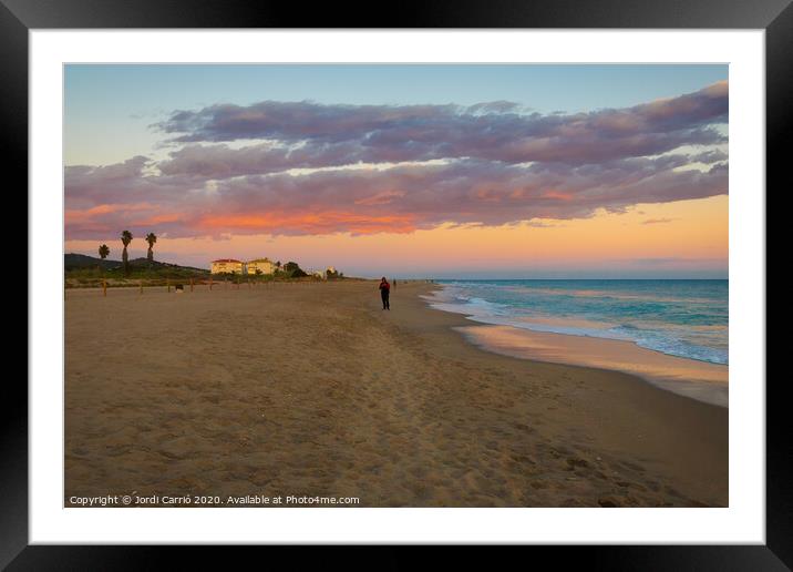 Sunset on the beach of Saint Salvador - 1 Framed Mounted Print by Jordi Carrio