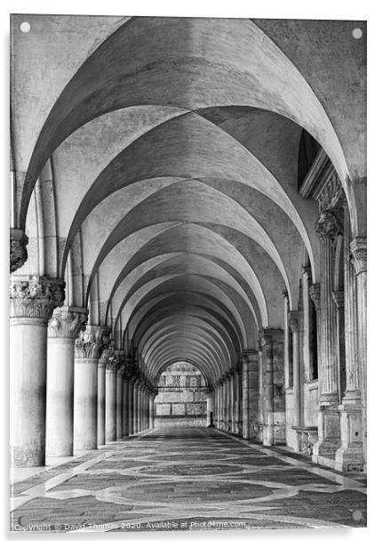 Magnificent Arches of Doges Palace Acrylic by David Thomas