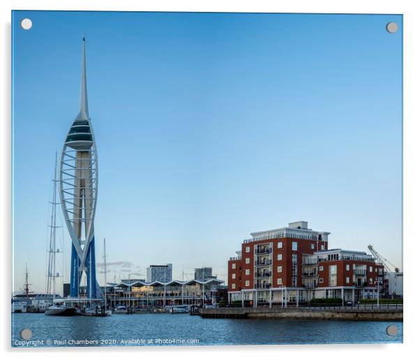 Portsmouth Harbour Acrylic by Paul Chambers
