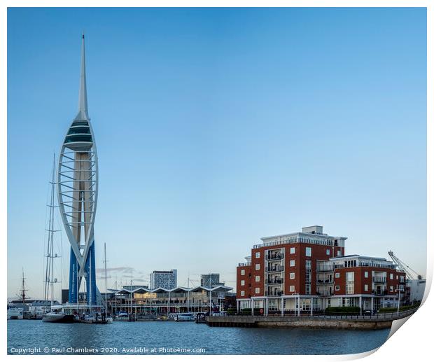 Portsmouth Harbour Print by Paul Chambers