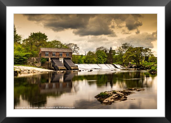Linton waterwheel Framed Mounted Print by kevin cook