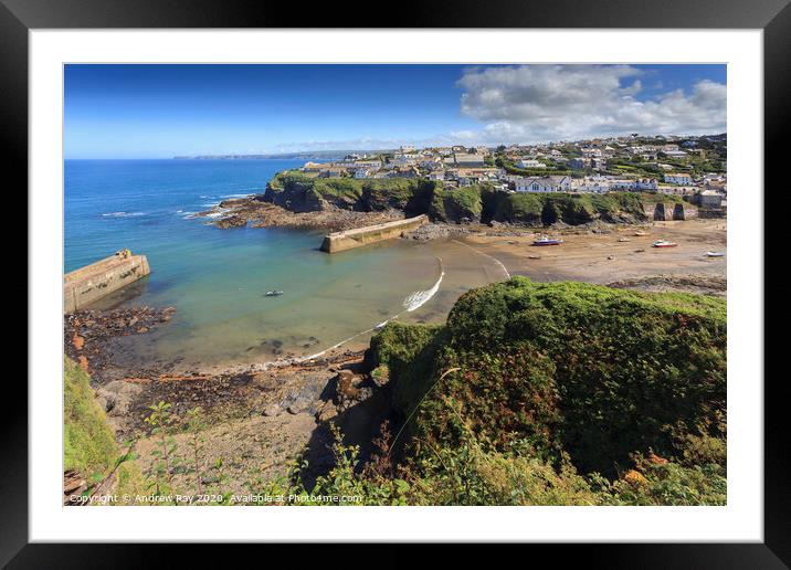 Port Issac Harbour Framed Mounted Print by Andrew Ray