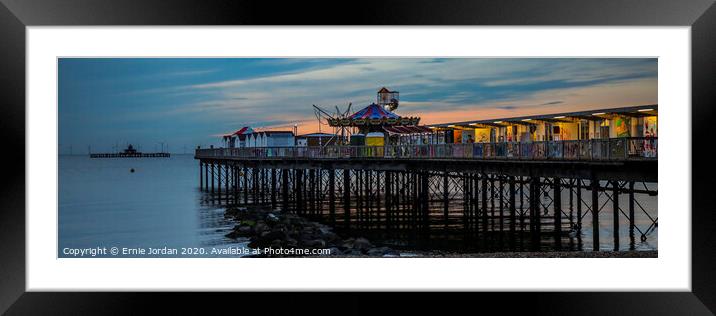 Herne Bay pier at dusk Framed Mounted Print by Ernie Jordan
