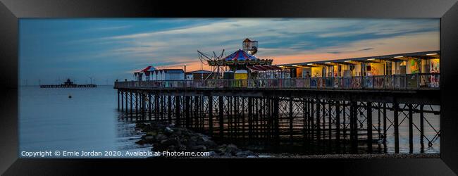 Herne Bay pier at dusk Framed Print by Ernie Jordan