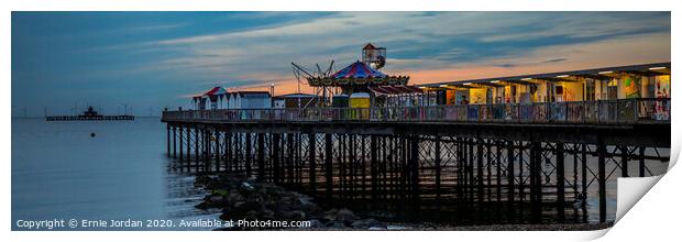 Herne Bay pier at dusk Print by Ernie Jordan