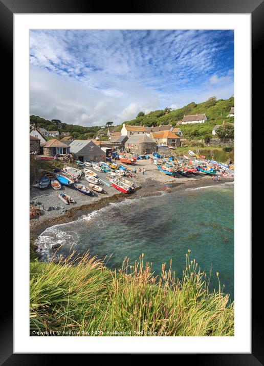 Cadgwith View Framed Mounted Print by Andrew Ray