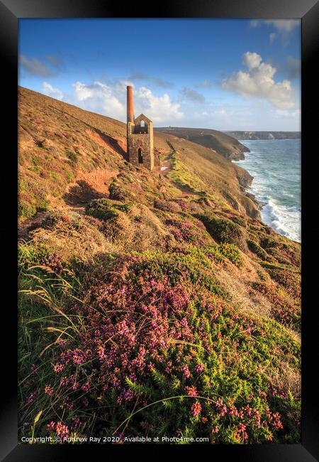 Engine House at Wheal Coates Framed Print by Andrew Ray