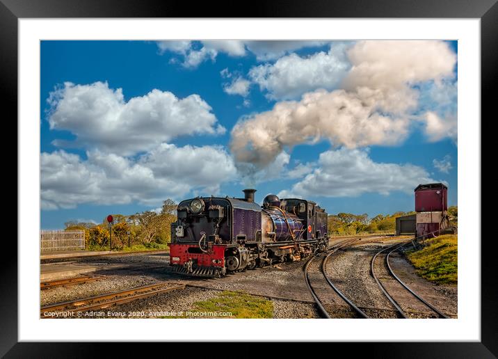Steam Locomotive  No 87 Wales Framed Mounted Print by Adrian Evans