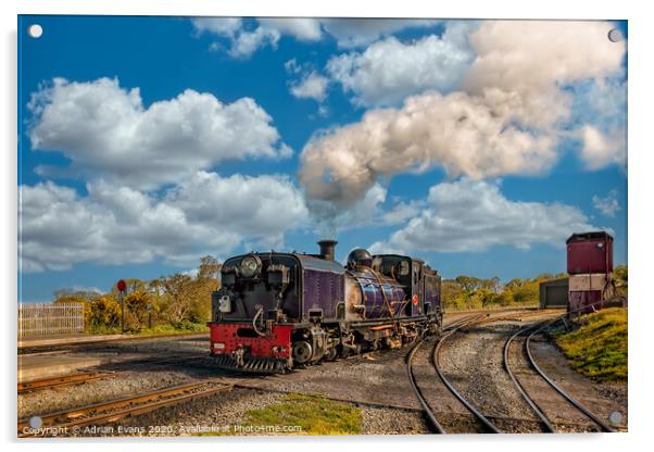 Steam Locomotive  No 87 Wales Acrylic by Adrian Evans