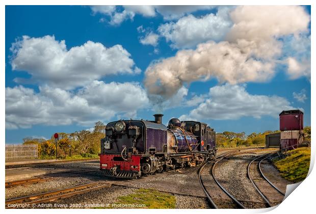 Steam Locomotive  No 87 Wales Print by Adrian Evans