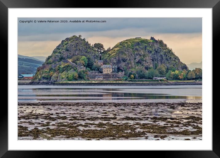 Dumbarton Castle Framed Mounted Print by Valerie Paterson