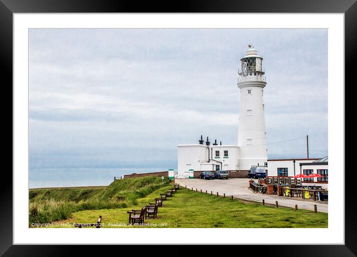 Flamborough Light house  Framed Mounted Print by Holly Burgess