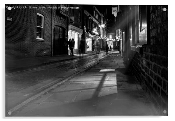 York by night Acrylic by John Stoves