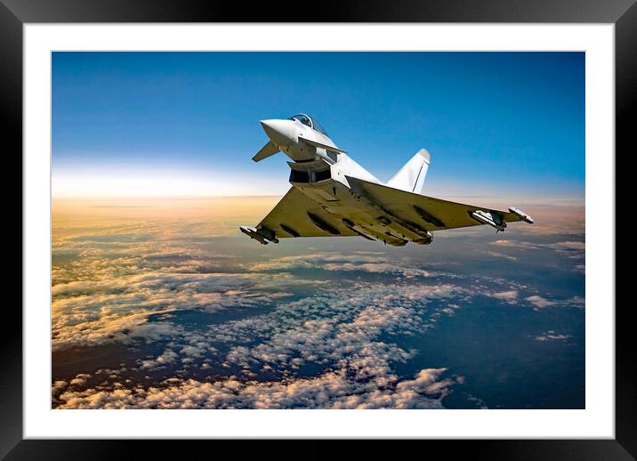 Typhoon above the clouds Framed Mounted Print by David Stanforth