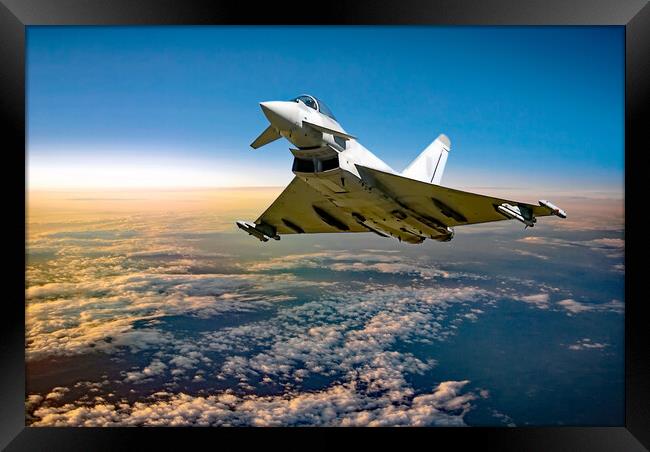 Typhoon above the clouds Framed Print by David Stanforth