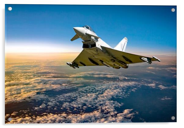 Typhoon above the clouds Acrylic by David Stanforth