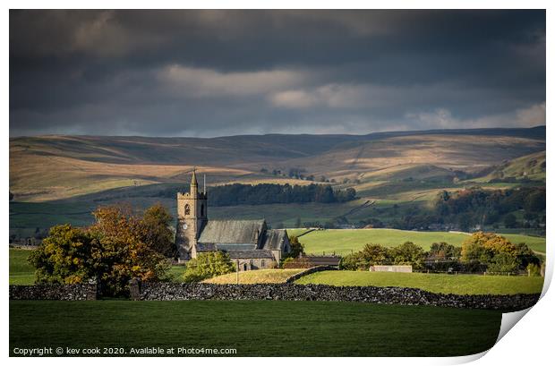 St Margaret’s Church Hawes Print by kevin cook